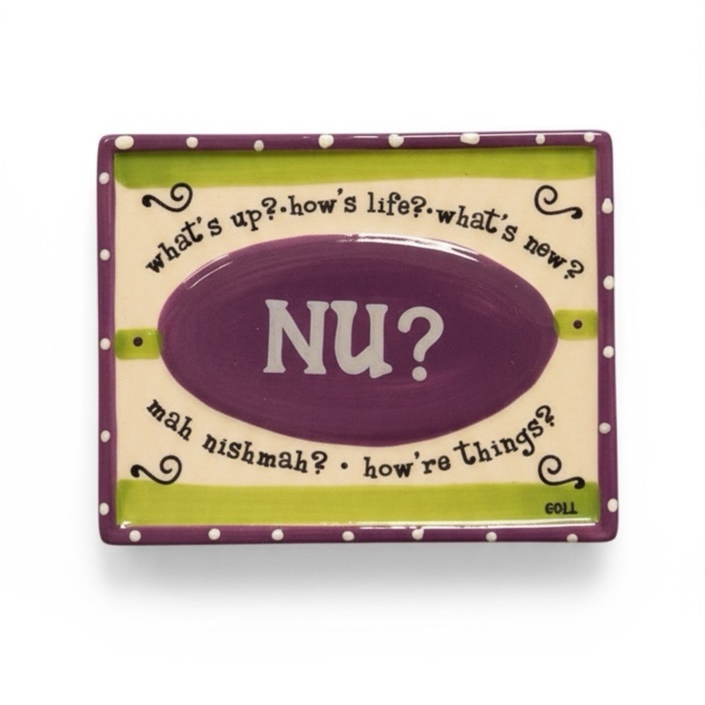 Rite Lite Yiddish Ceramic “NU?” Magnet – Judaica Fridge Magnet
